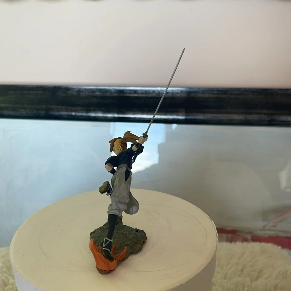 Sword-Wielding Figurine - Blue and Gold
